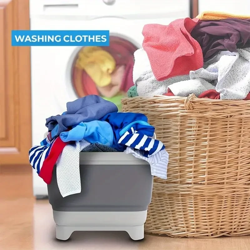 Durable Portable Folding Bucket - Quick-Draining Ice Bucket for Outdoor Adventures