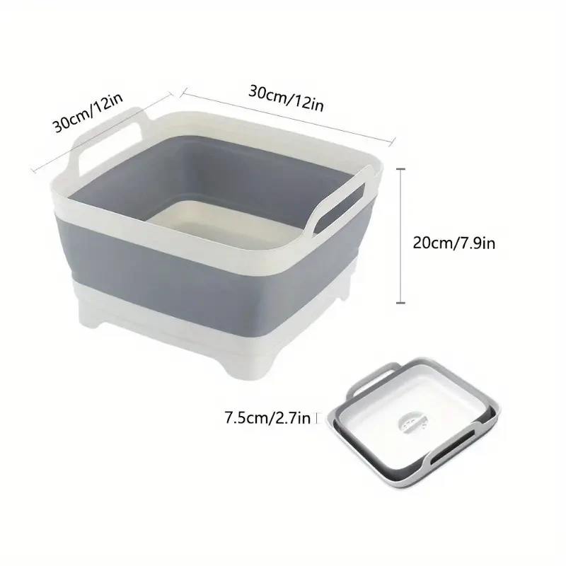Durable Portable Folding Bucket - Quick-Draining Ice Bucket for Outdoor Adventures