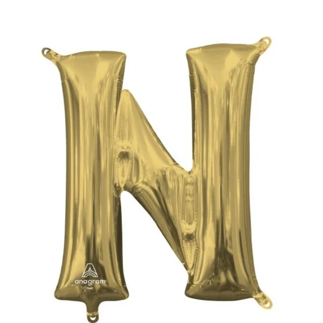 CI: Letter N White Gold