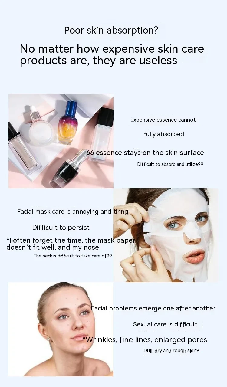 Smart Facial Cleansing Instrument LED Red And Blue