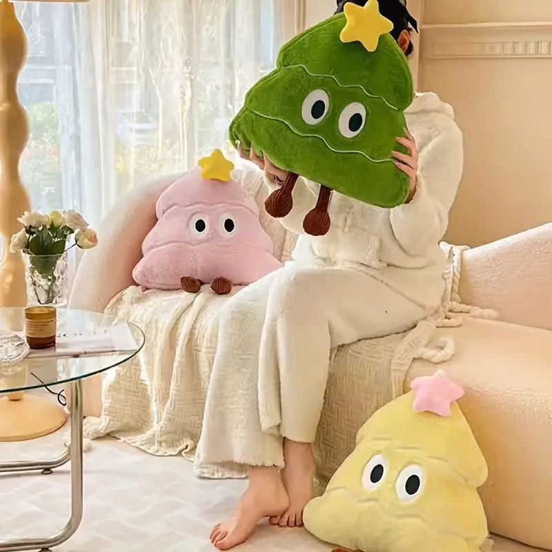 Cute Christmas Tree Pillow - Soft Plush