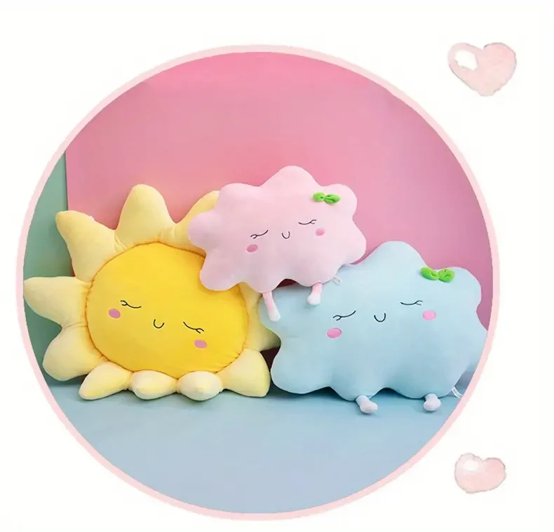 Sun Pillow Girl Heart Cloud Down Cotton Plush Cushion Home Sofa Decoration Cushion