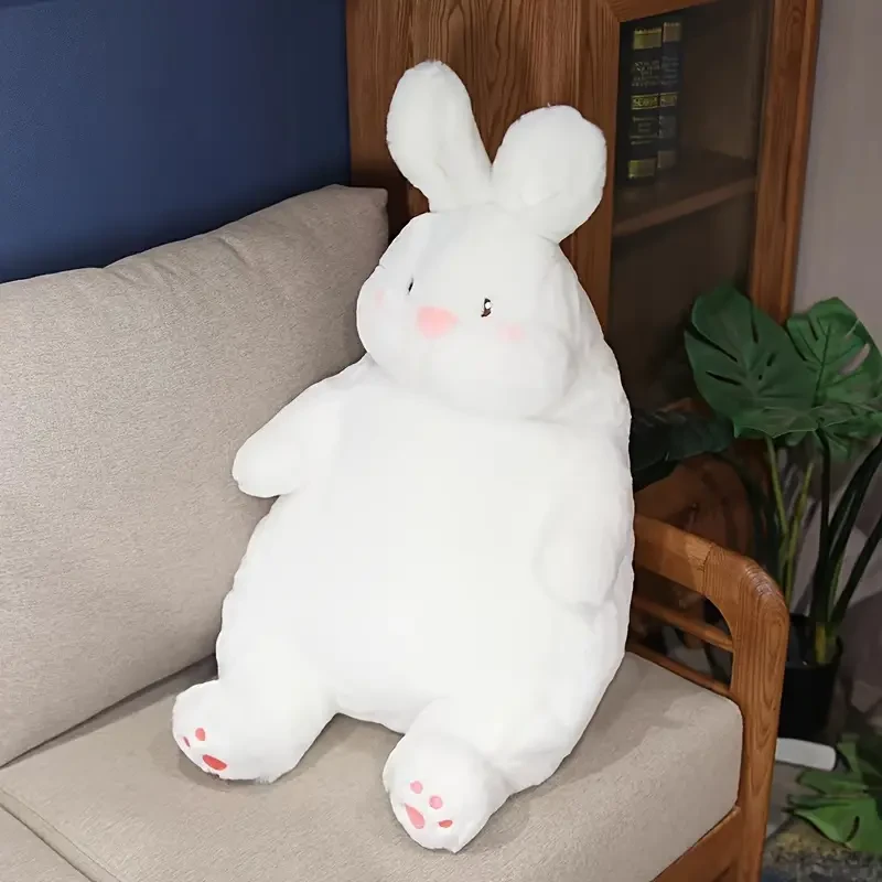 65cm/23.6in Cute Big White Rabbit Lazy Rabbit Plush Doll Soft Cloth Doll Soothing Toy