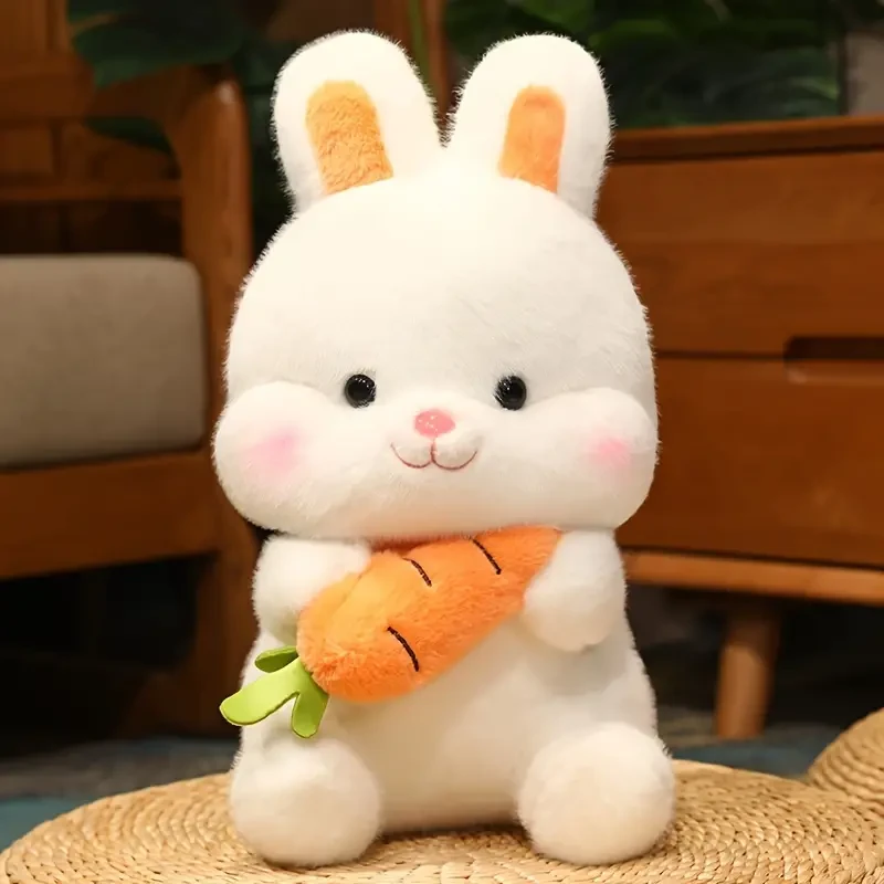 Adorable Plush Bunny & Carrot Pillow - Perfect for Easter, Christmas, Halloween, Thanksgiving & Birthday Gifts