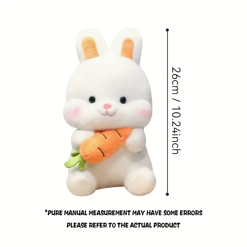 Adorable Plush Bunny & Carrot Pillow - Perfect for Easter, Christmas, Halloween, Thanksgiving & Birthday Gifts