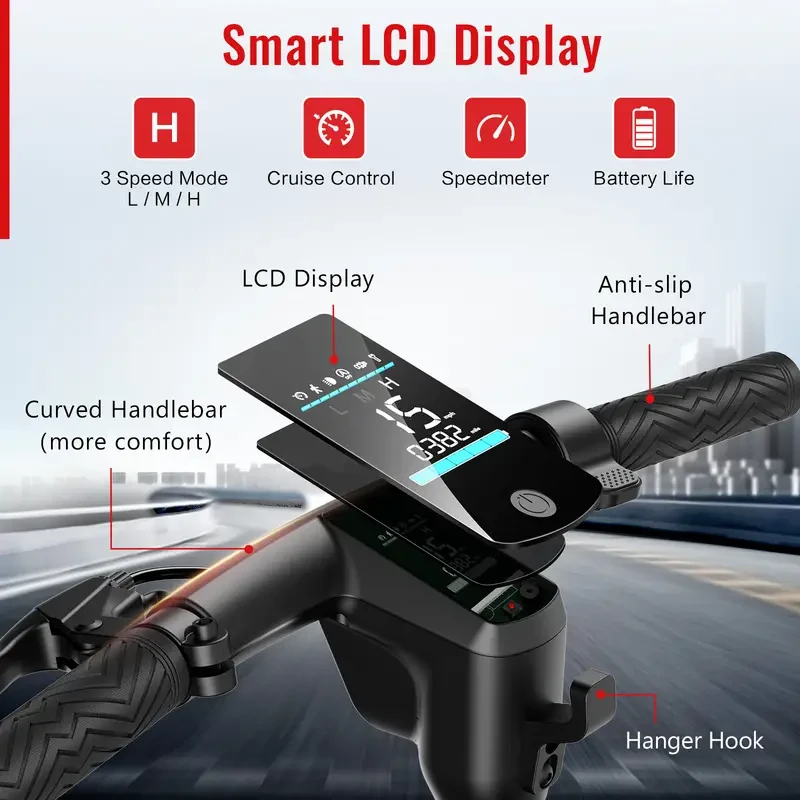 SISIGAD 300W Folding Electric Scooter with 8.5" Solid Tires