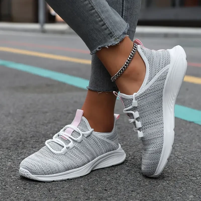 Women's Flying Woven Breathable Lace-up Casual Running Shoes