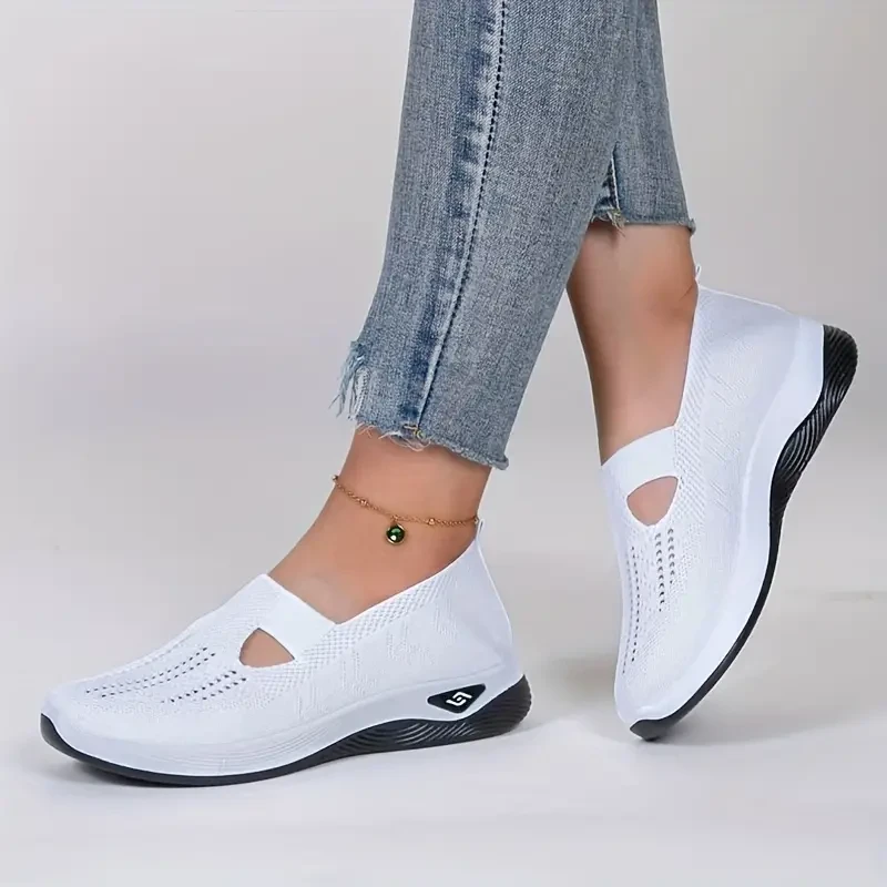 Women's Lightweight Knit Cut-out Sneakers