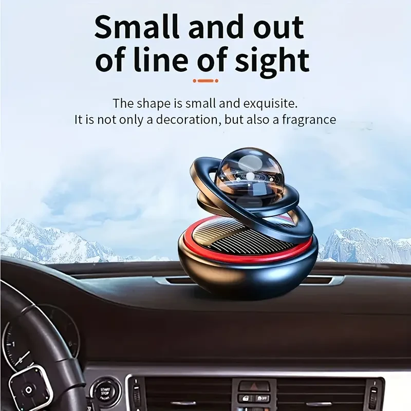 Solar Rotating Car Air Freshener Perfume Diffuser