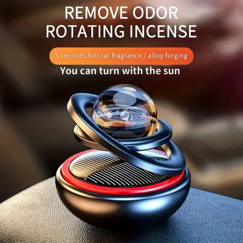 Solar Rotating Car Air Freshener Perfume Diffuser