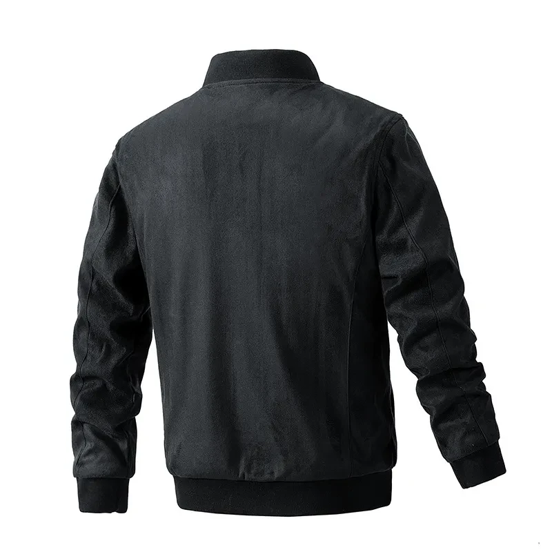 Men's Suede Stand Collar Jacket