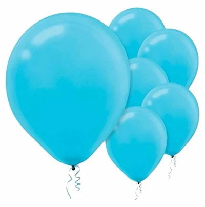 12cm Caribbean Blue Latex Balloons 50PK - Pack of 50