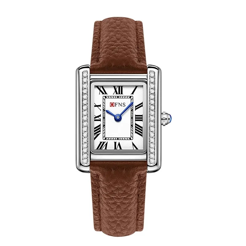 Rectangular Diamond- Quartz Watch for Women and Men