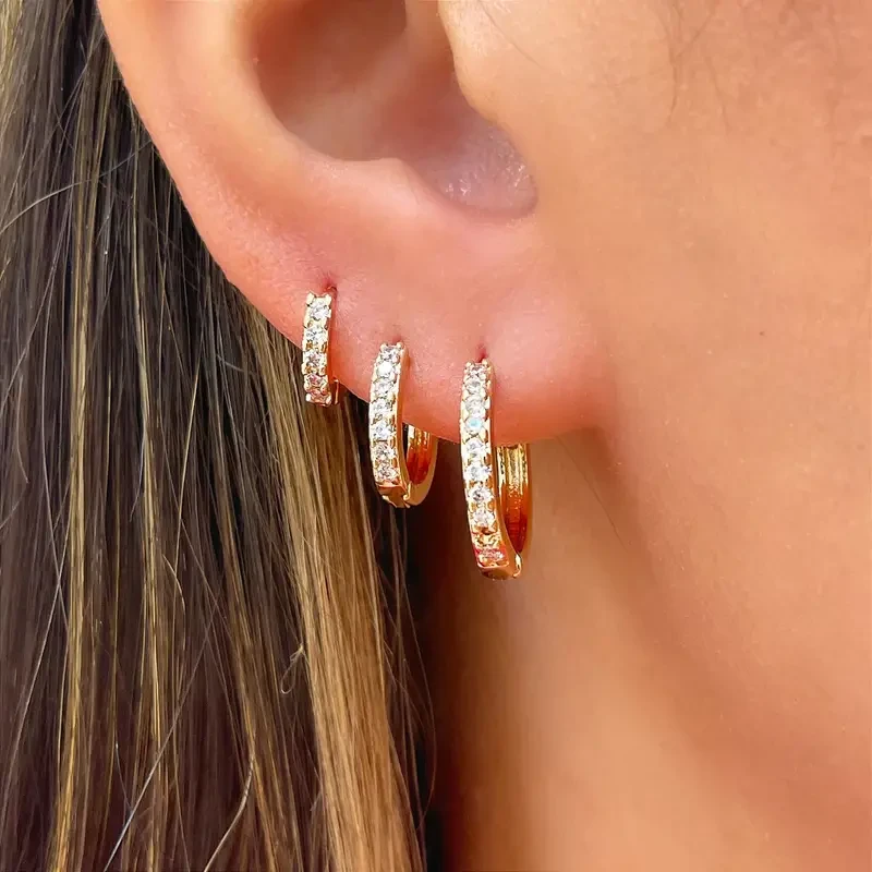 Elegant Style, Golden & Silvery Circular Earrings