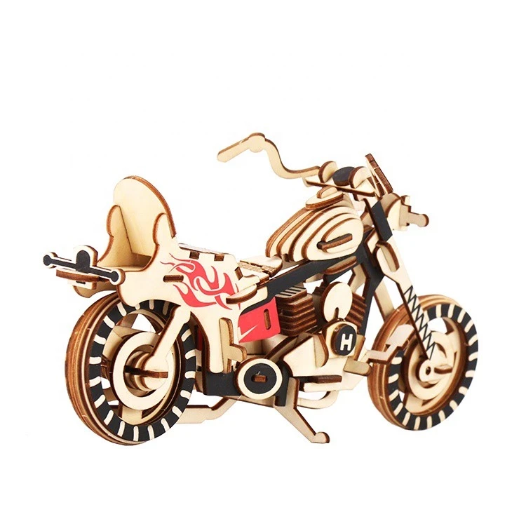 Wooden Puzzle - 3D Wooden Puzzle Vehicle - DIY - simulation motor big