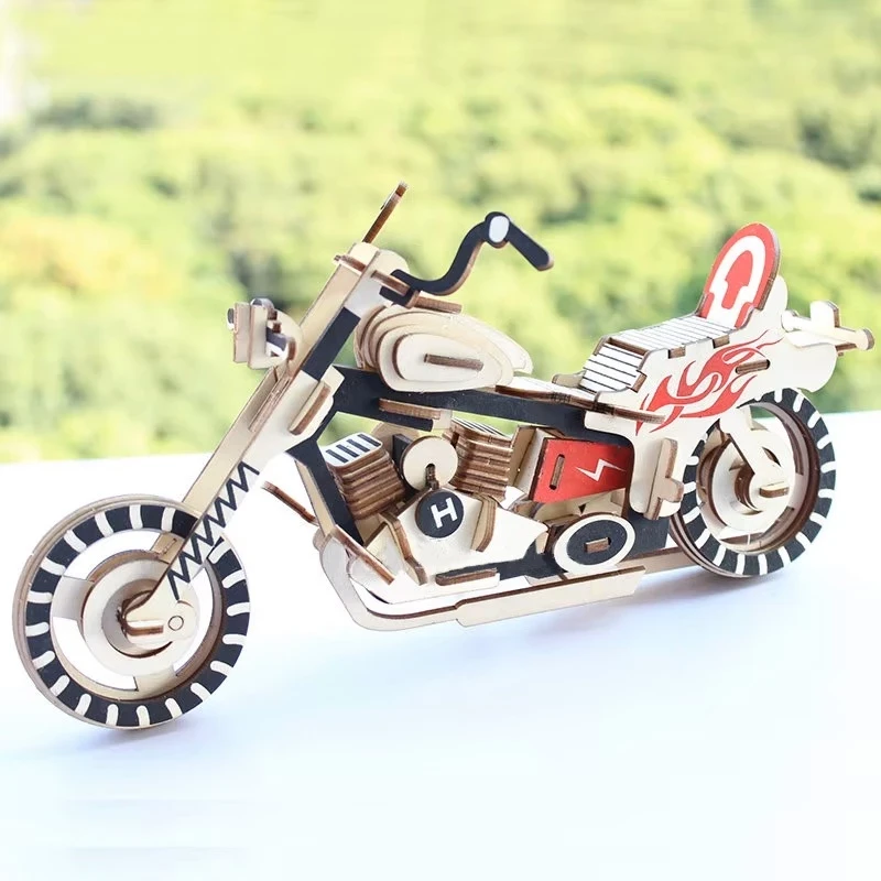 Wooden Puzzle - 3D Wooden Puzzle Vehicle - DIY - simulation motor big