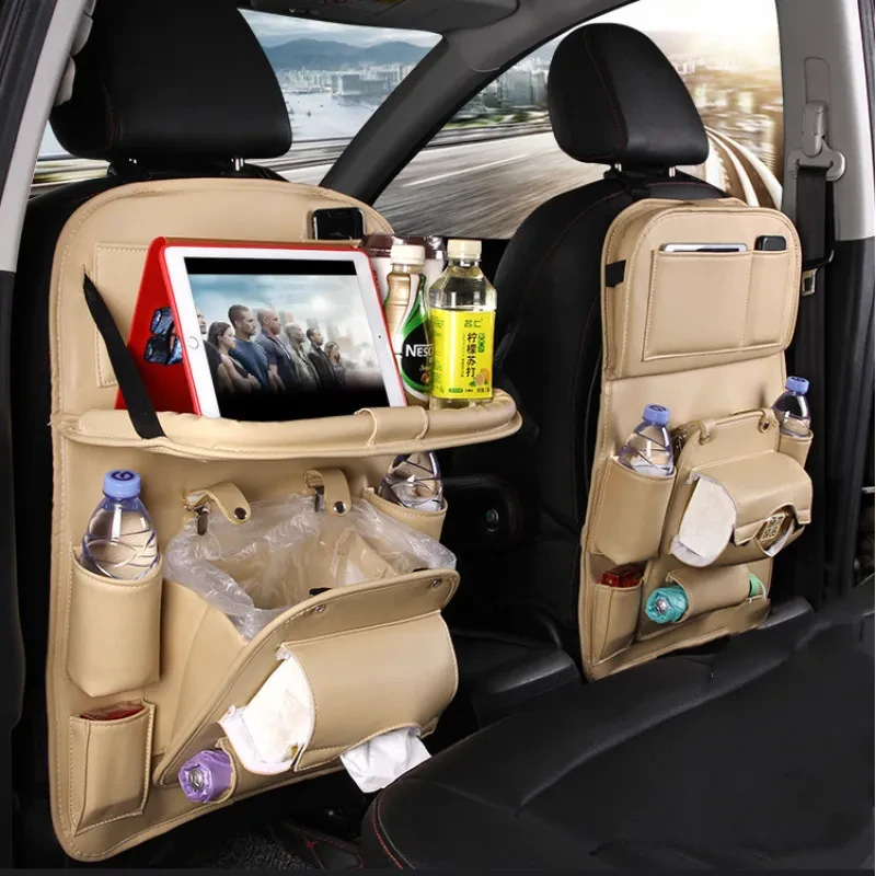 Multifunctional PU Leather Car Seat Back Organizer