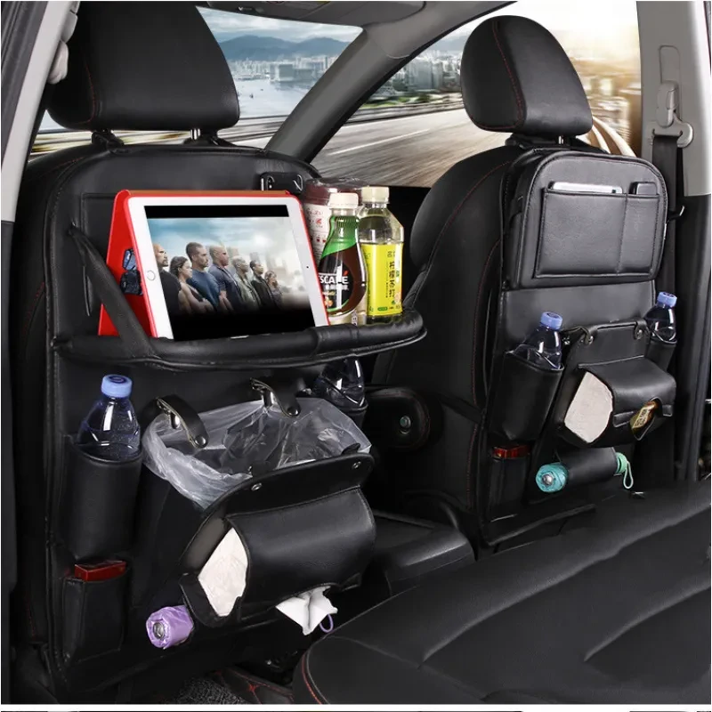 Multifunctional PU Leather Car Seat Back Organizer