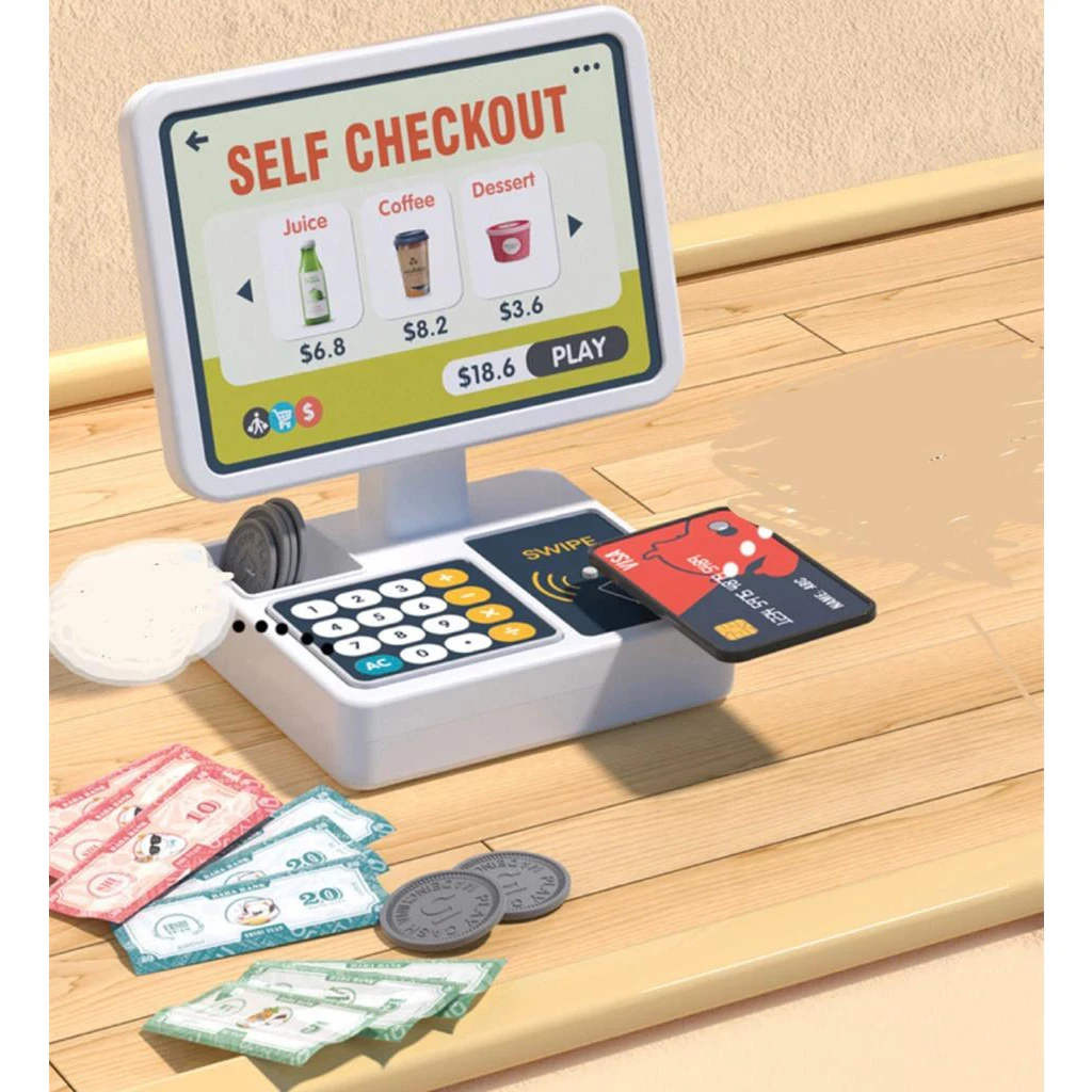 [TMA]Super Supermarket Kids Toys Set Shopping Cashier Scan / Cashier Simulation Toys / Sell Supermarket Shopping / Shopping Games