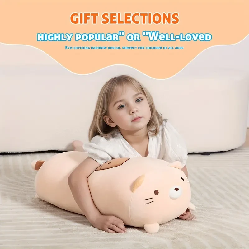 Spandex Cat Plush Pillow, 60.96cm Soft Stuffed Animal Cushion