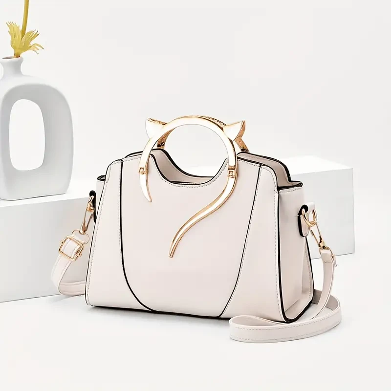 Chic Cat-Ear Tote Satchel Versatile Women's Shoulder Bag