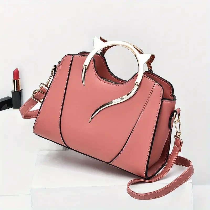 Chic Cat-Ear Tote Satchel  Versatile Women's Shoulder Bag