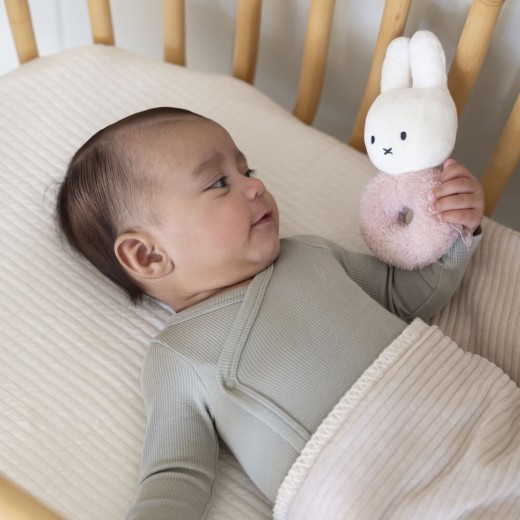 Miffy Fluffy Ring Rattle Pink