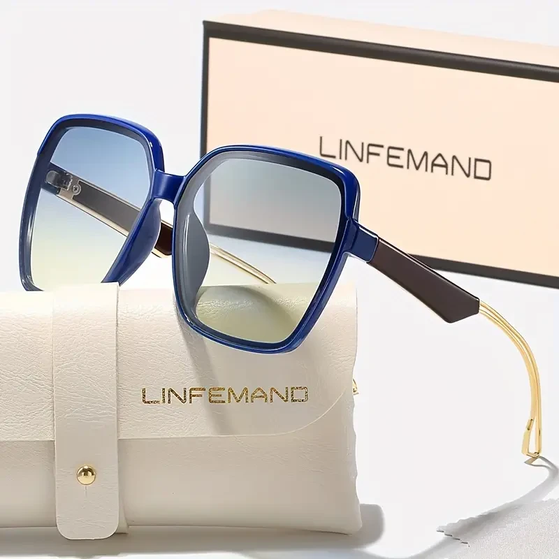 LINFEMAND Oversized Fashion Glasses