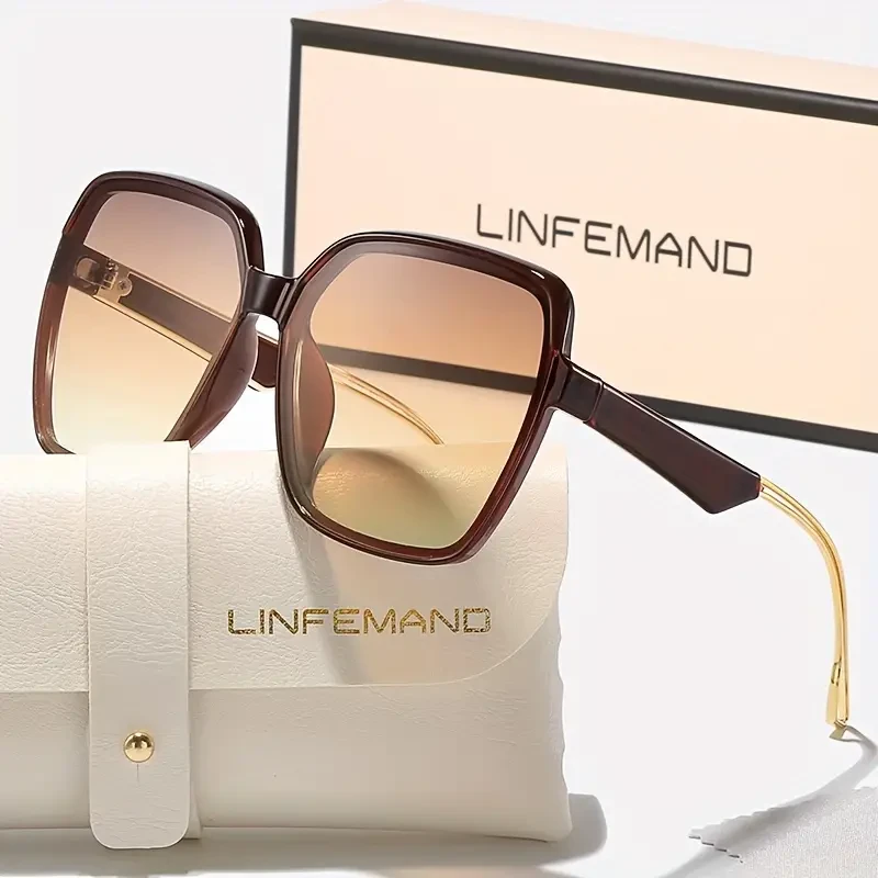 LINFEMAND Oversized Fashion Glasses