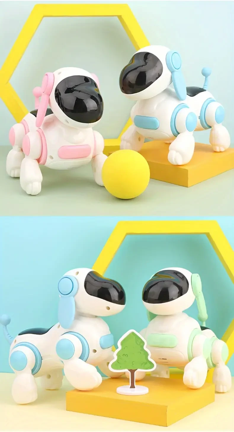 Interactive Puppy Pal - Electronic Pets with Simulation Meeting, Calling, Moving, Music, Lighting, Intelligent Functions - Perfect Choice for Parent-Child Companionship and Growth, Educational Toy for Kids