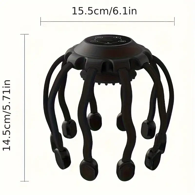 NALUNKANG Rechargeable 10-Finger Scalp Massager with 4 Modes