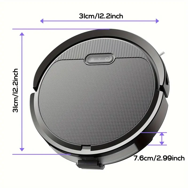 Ultra-Slim Robot Vacuum & Mop Combo - 4000Pa Suction, Wi-Fi Control