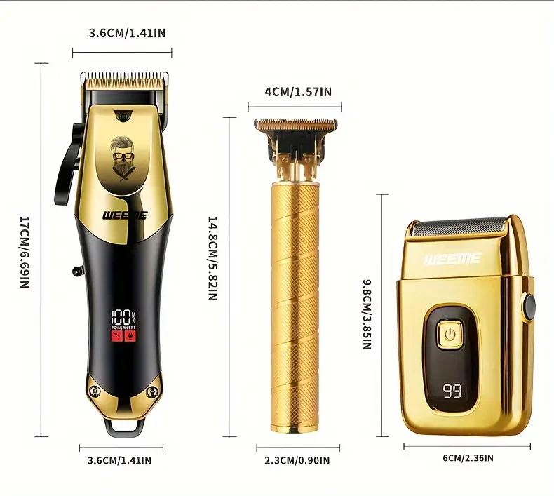 WEEME Golden Hair Clippers Set