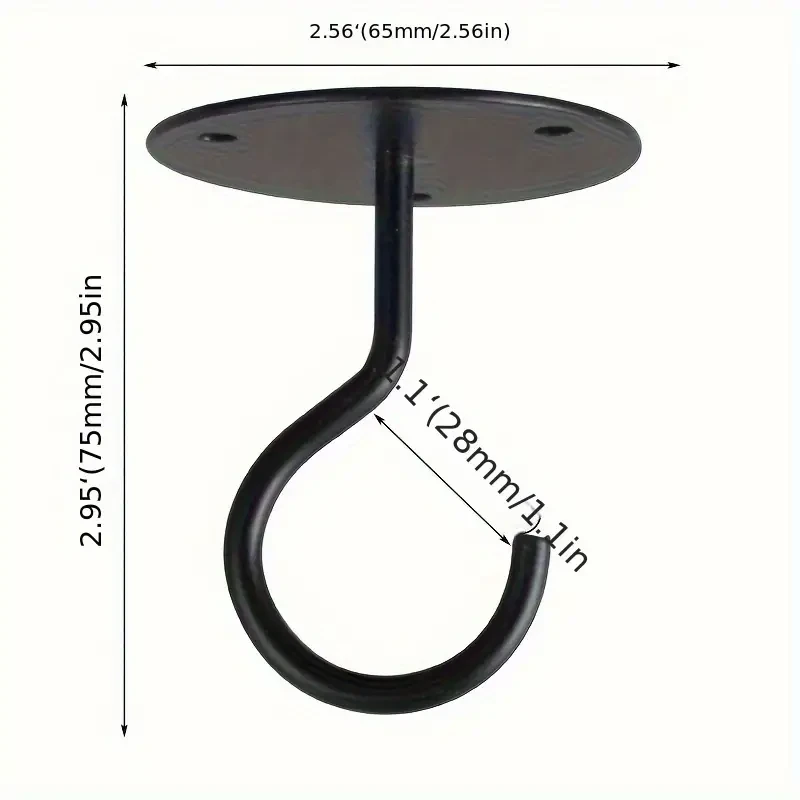 4 Pcs Heavy Duty Ceiling Hooks - Wall Mounted for Hanging Plants & Decorations