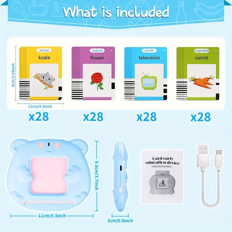 Speaking Card Early Education Learning Toy - Language Learning & Word Reader