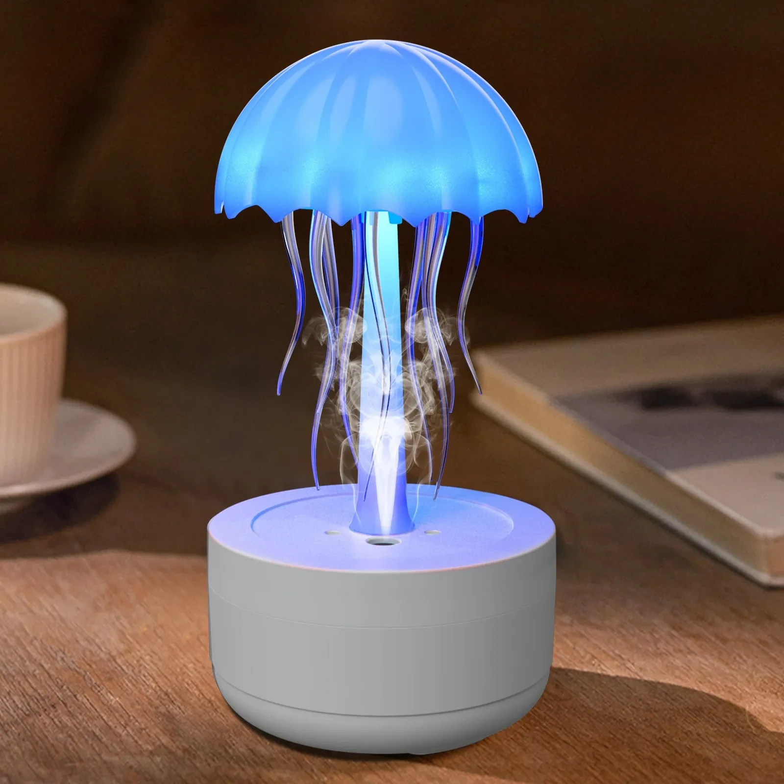 jellyfish Humidifier Fragrance Diffuser Colorful Night Light Heavy Fog Essential Oil Diffuser Home Bedroom Office Air Humidifier