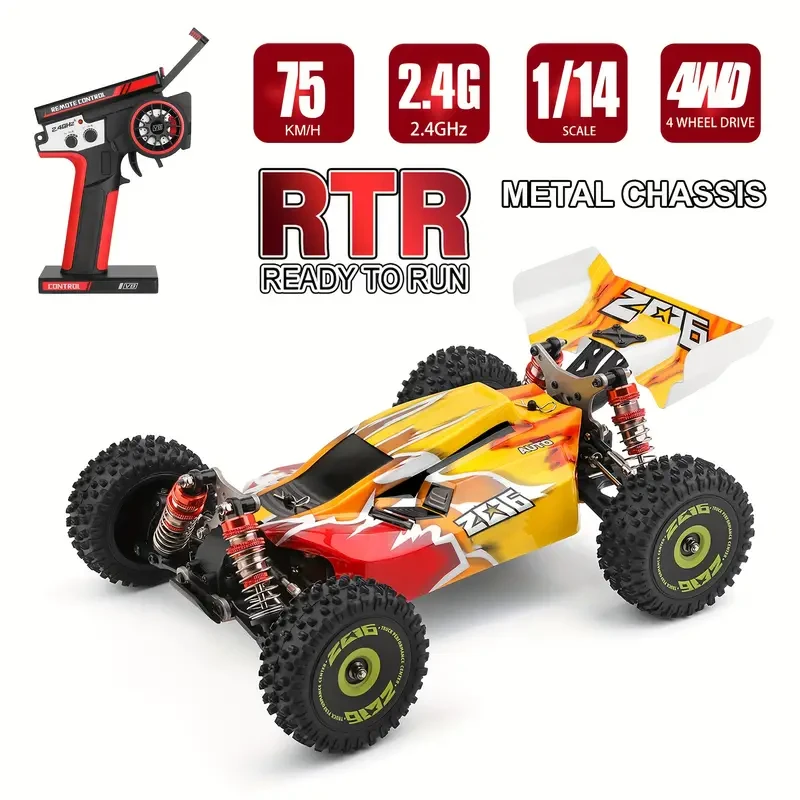 WLtoys XKS 144010 Off-Road RC Car - 75km/h High-Speed 4WD Racing Car