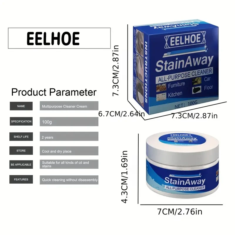 Multi-Purpose Cleaning Paste for Kitchen, Floor, and Car Stains