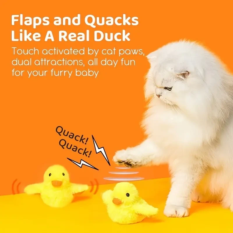 Deluxe Flapping Wing Interactive Electric Cat Toy - Automatic Duck Exercise Companion