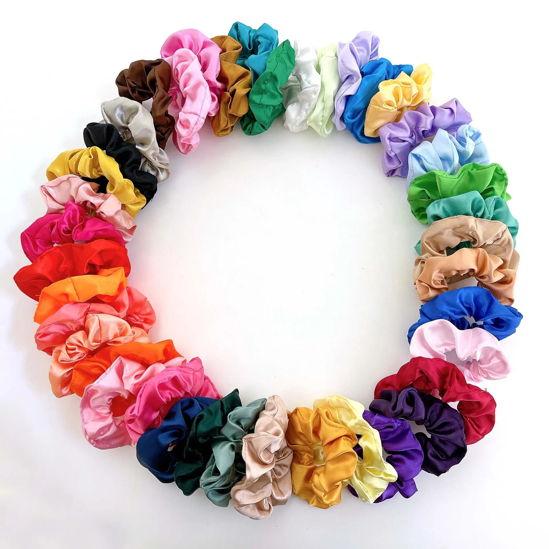 Solid Color Large Intestine Hair Ring