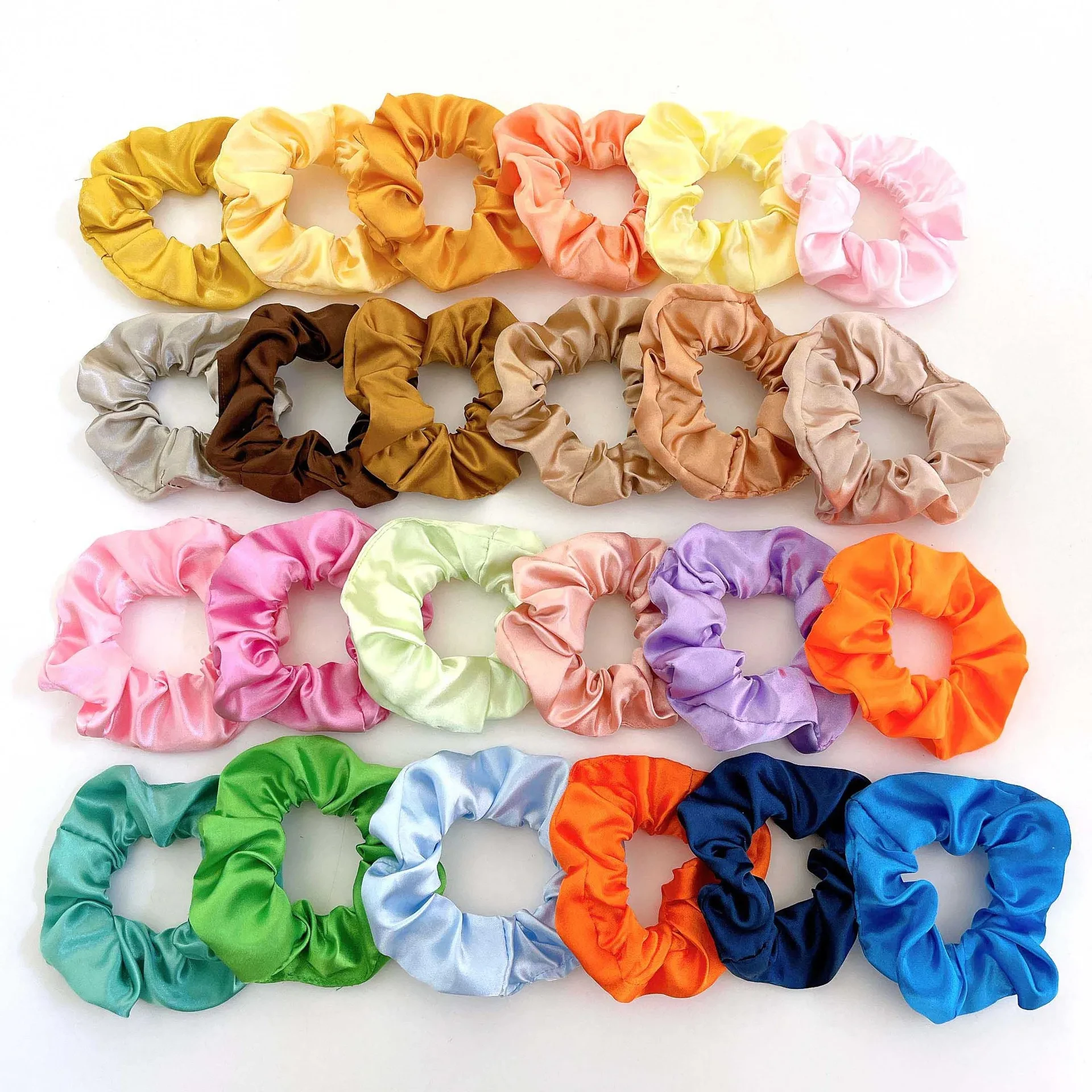 Solid Color Large Intestine Hair Ring