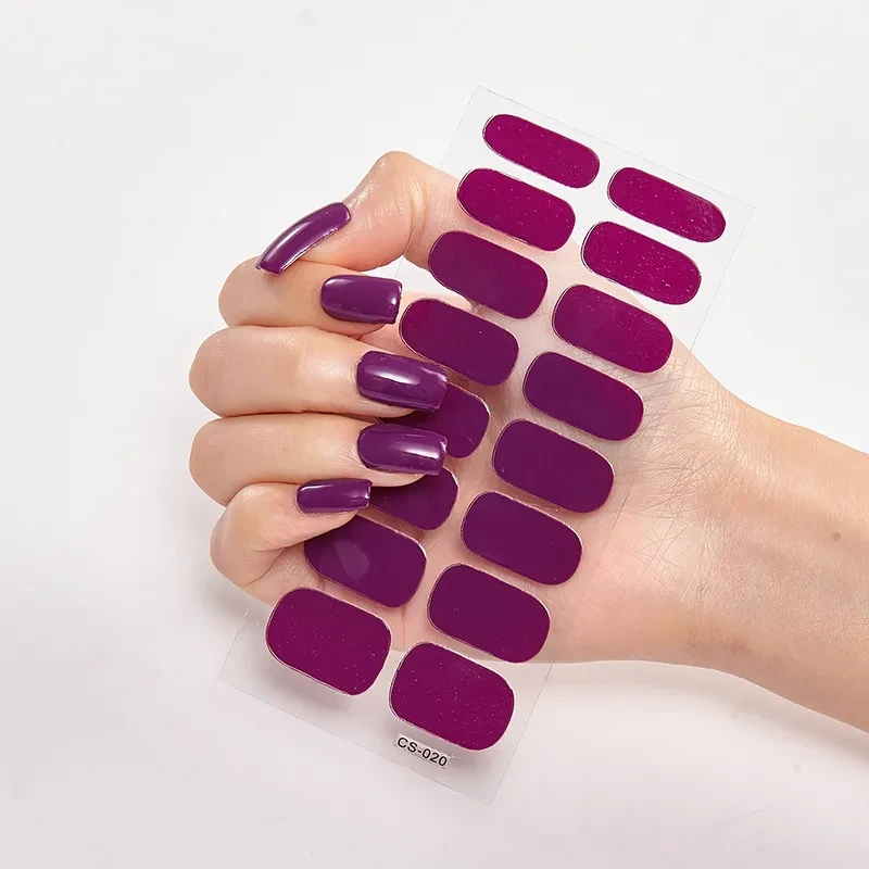 Nailart Sticker Pure Solid Color Self Adhesive