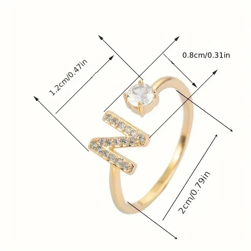 Trendy Alphabet Wrap Ring