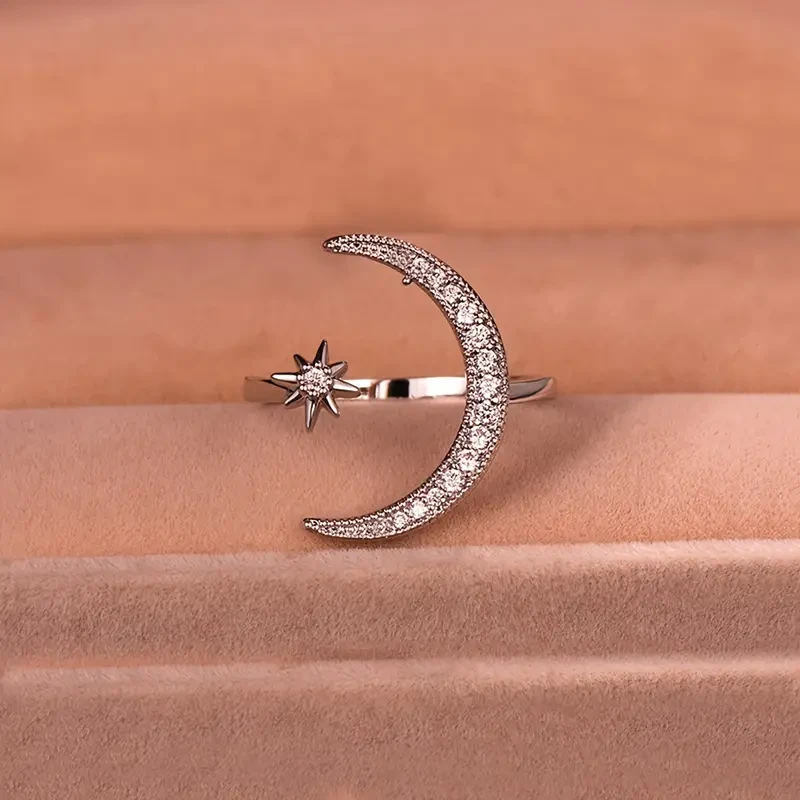 1pc Chic Moon & Sun Cuff Ring