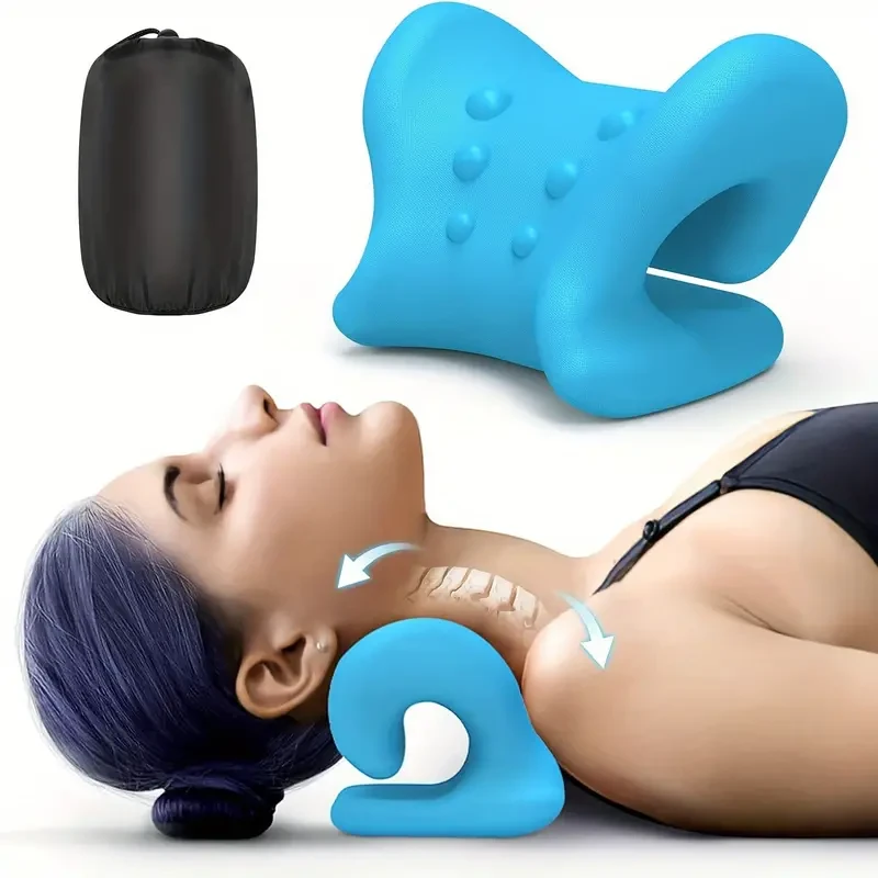 Ergonomic Neck Stretcher for Pain Relief - Cervical Traction and Spinal Correction Pillow