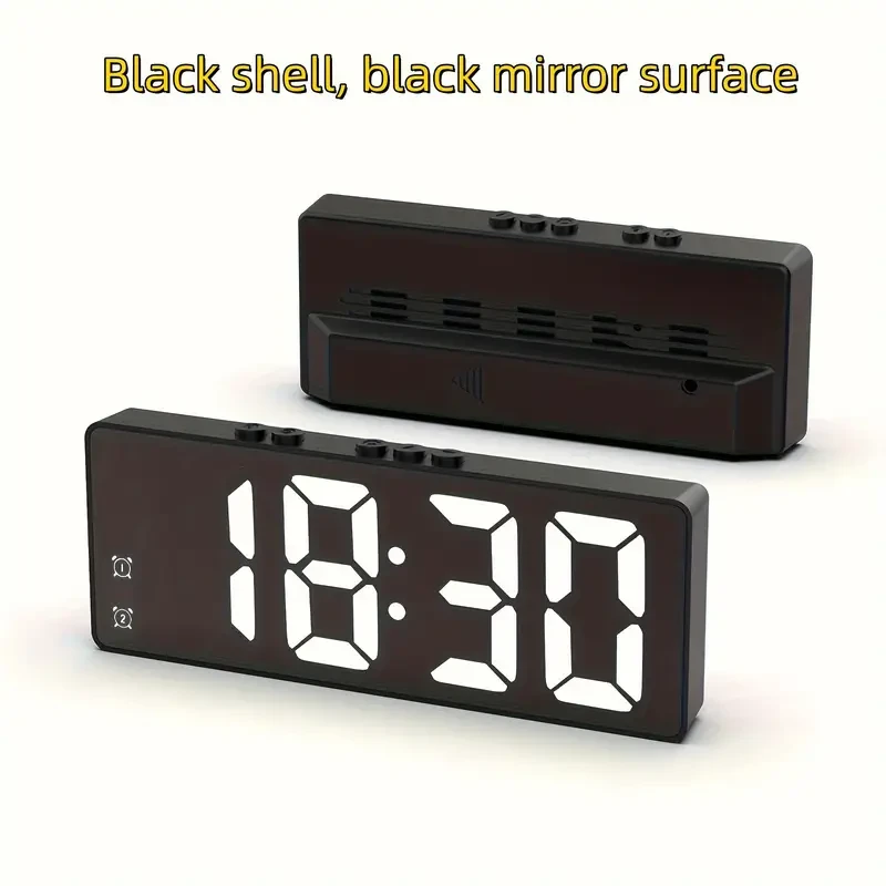 Sleek LED Digital Alarm Clock with Temperature Display