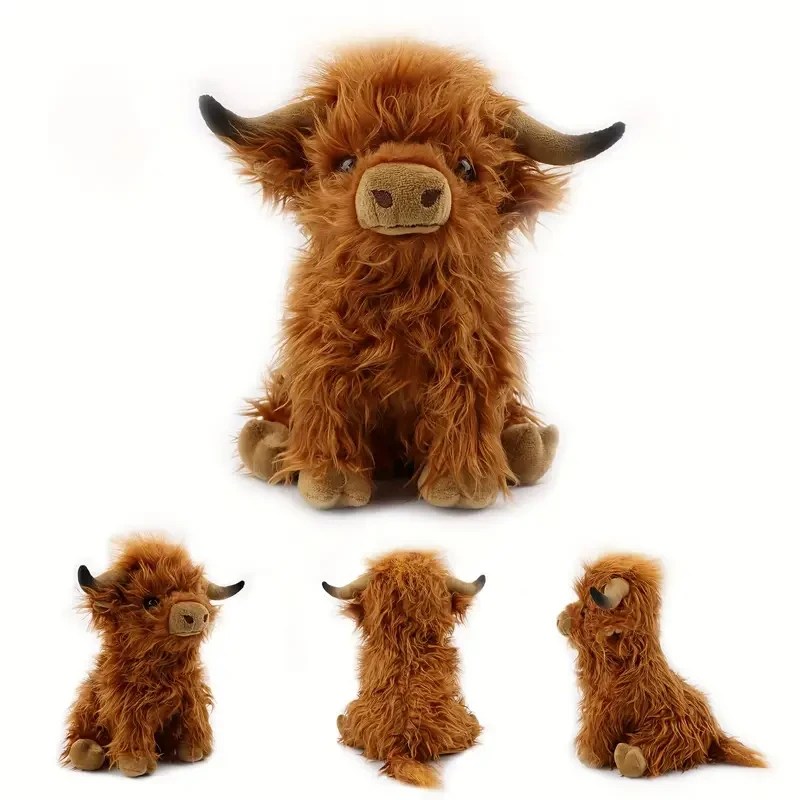 27cm Cute Highland Cattle Plush Toy