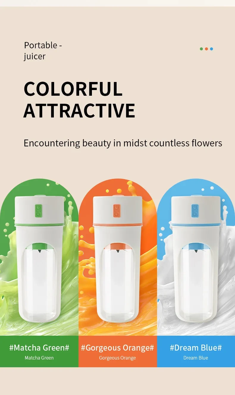 Kitchen Electric Juicer USB Charging Wireless