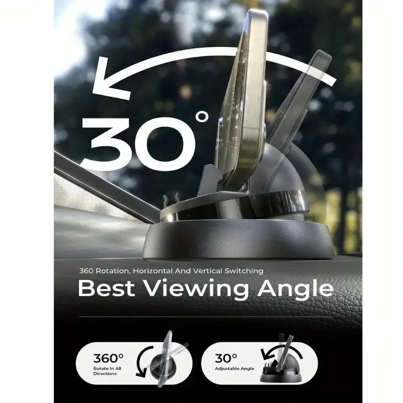 LISEN Car Dashboard Phone Mount - 360 Rotatable
