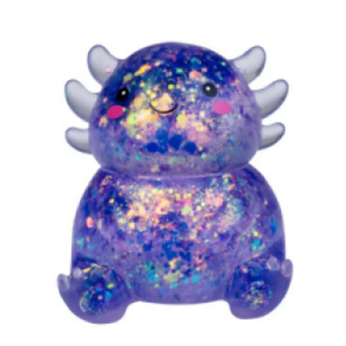 Jelly Glitter Axolotl Squishy Toy